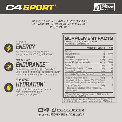 Cellucor C4 Original Pre Workout Powder ICY Blue Razz & C4 Sport Pre Workout Powder Cellucor buy supplements canada