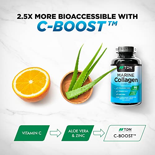 Marine Collagen Capsules 1400mg with Hyaluronic Acid, High Strength Collagen Supplement TDN buy supplements canada