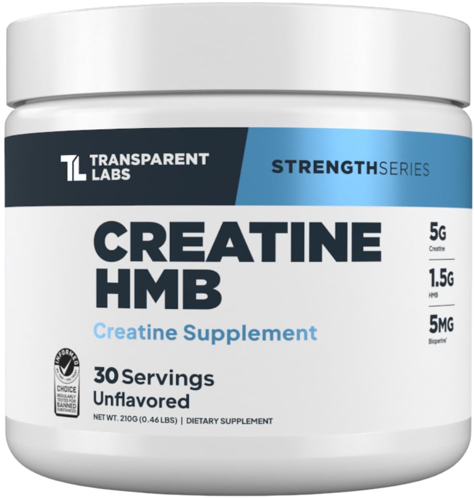 Transparent Labs Creatine HMB - Creatine Monohydrate Powder with HMB for Muscle Growth, Increased Strength, Enhanced Energy Output Transparent Labs buy supplements canada