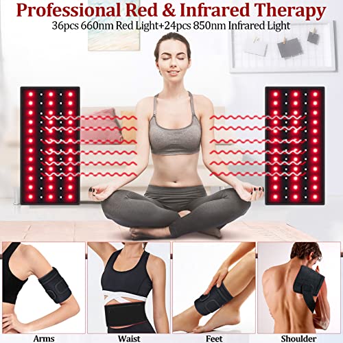 NEXTWOOD 660nm and 850nm Infrared Red Light Arm Therapy Wrap Belt with Timer & Brightness Setting Red NEXTWOOD buy supplements canada