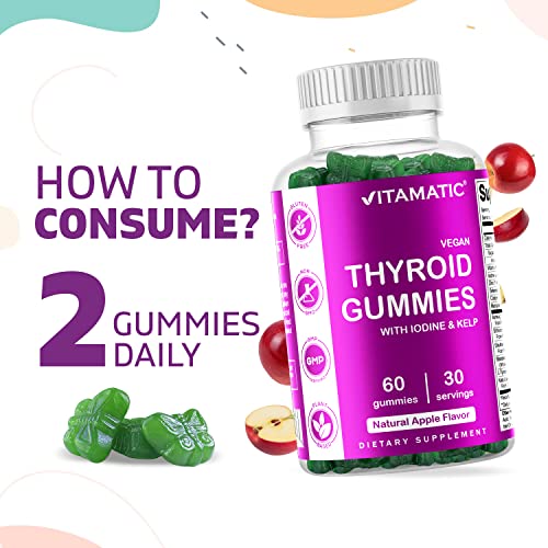 Vitamatic 2 Pack Vegan Thyroid Support Gummies with Iodine & Kelp - 60 Count Vitamatic buy supplements canada