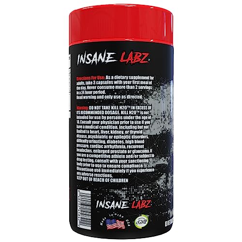 Insane Labz Kill H20, AMPiberry Infused Diuretic, Reduce Water Retention and Bloating Relief Insane Labz buy supplements canada