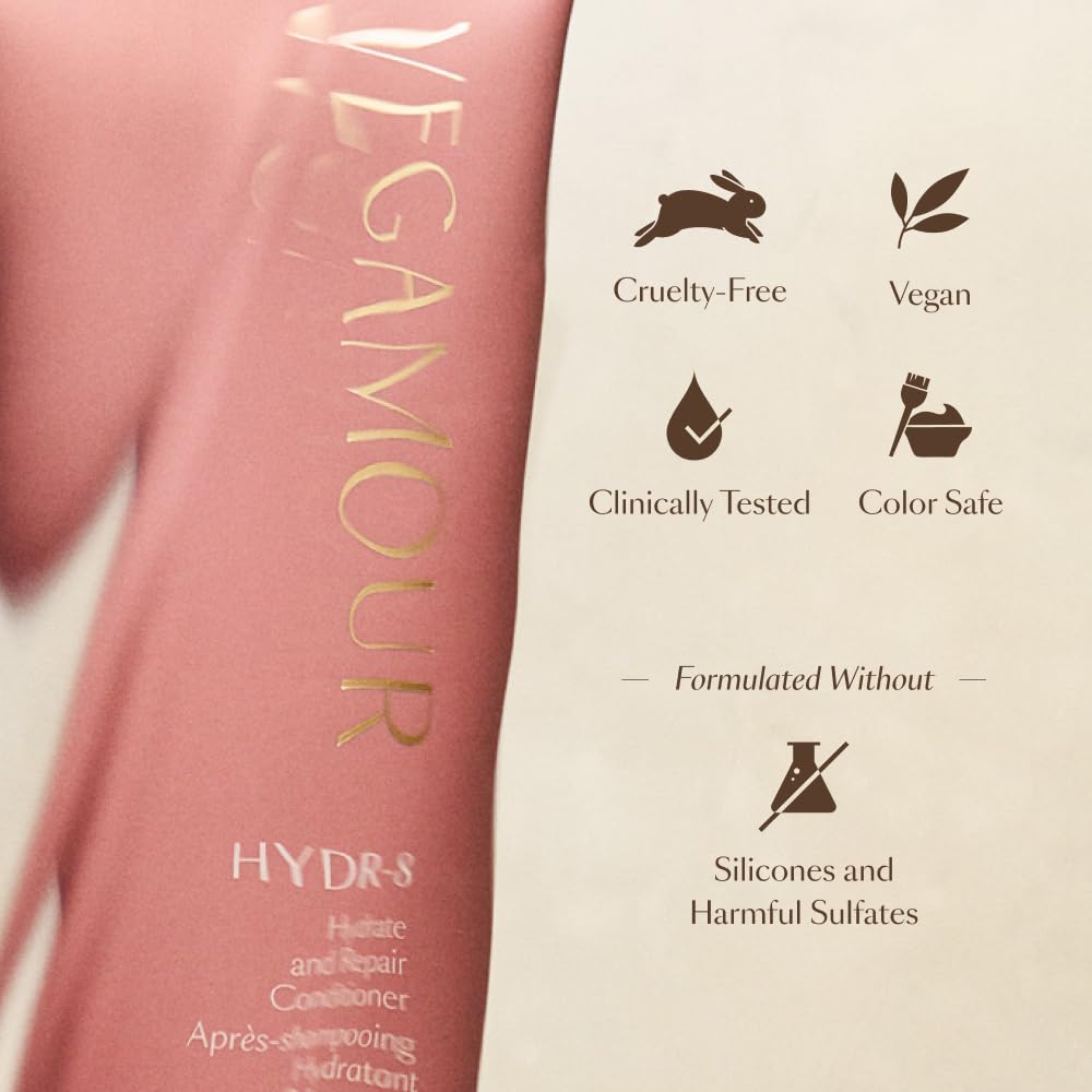 VEGAMOUR HYDR-8 Hydrate and Repair Conditioner - Hydrating Conditioner with Marula Oil, Moringa Oil, Ceramides & Biotin, Natural Conditioner for Dry Hair VEGAMOUR buy supplements canada