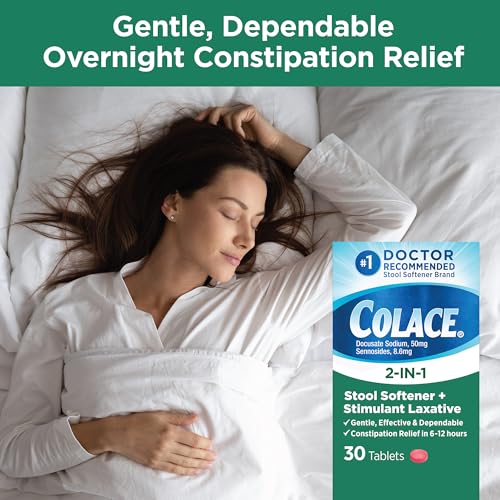 Colace 2-In-1 Stool Softener & Stimulant Laxative Tablets, Gentle Constipation Relief in 6-12 Hours Colace buy supplements canada