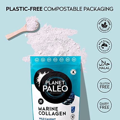 Pure Marine Collagen Powder (60 Servings, 450g) | for Healthy Skin, Hair and Nails, and Gut Health Planet Paleo buy supplements canada