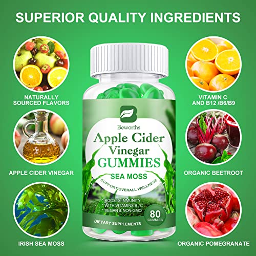 B BEWORTHS Apple Cider Vinegar & Sea Moss Gummies, Organic ACV Gummies B BEWORTHS buy supplements canada