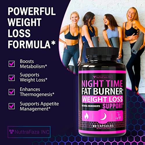 (2 Pack) Night Time Weight Loss Pills for Women Belly Fat Burner for Women NuttraFaza INC buy supplements canada