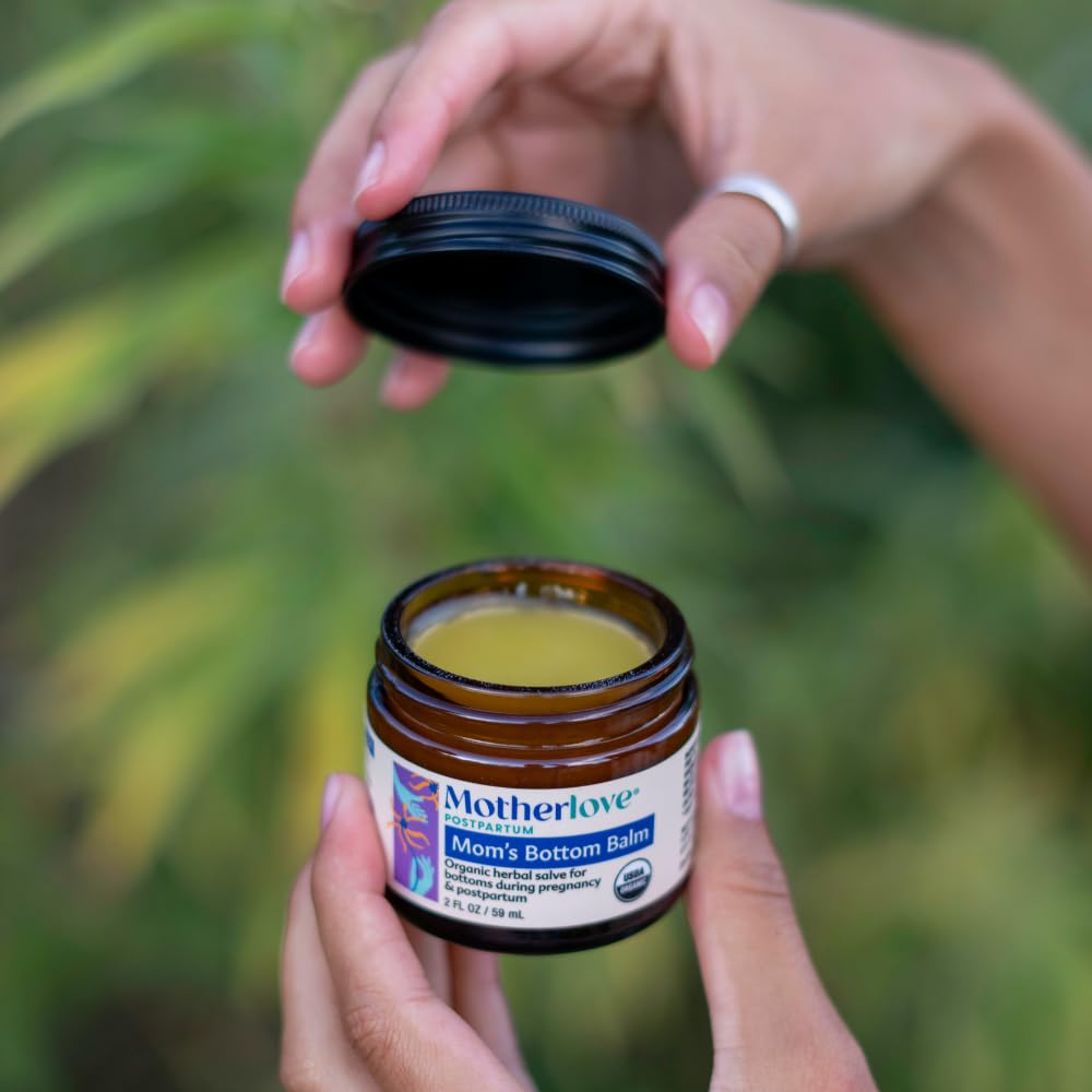 Motherlove Mom's Bottom Balm (1 oz) Organic Herbal Salve w/Witch Hazel for Bottoms During Pregnancy & Postpartum —Non-GMO Ointment Motherlove buy supplements canada