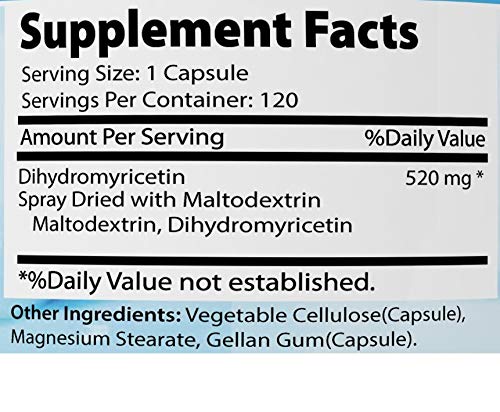 Absonutrix Dihydromyricetin - 520 mg, 120 Servings, Made in USA, Quick Absorption, Quality Potent Ingredients, Third-Party Tested, Non-GMO, GMP Certified, Cruelty Free Products Absonutrix buy supplements canada