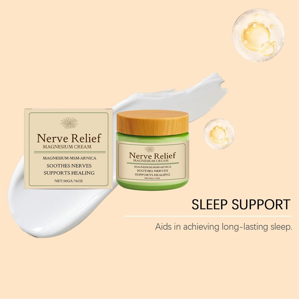 Total Relief Magnesium Cream for Nerve Relief with MSM & Arnica — Soothing Topical Support for Neuropathy & Muscle Relaxation — 2 Pack Value Set (3.52oz Total) Generic buy supplements canada