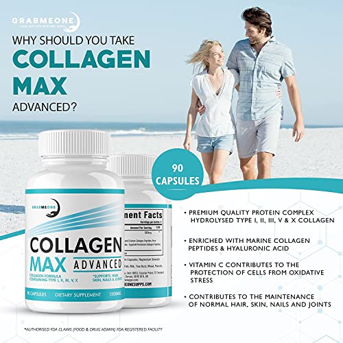 Premium Marine Collagen Supplements for Women, Ultra Potent Marine Collagen Capsules Collagen Max buy supplements canada