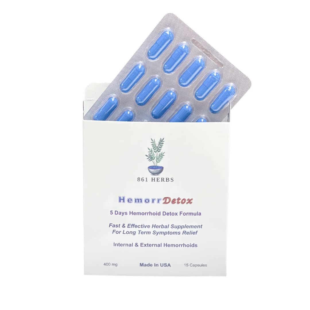 '-5-Day 15 Capsules, Fast & Long-Term Relief, Natual Herbs Formula Remedy, Address Root Causes of Hemorrhoids. 861 HERBSBuy Supplements Australia