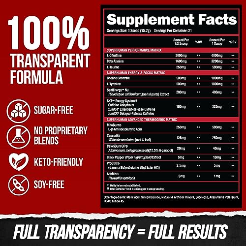 ALPHA LION Superhuman Burn 2-in-1 Metabolism Booster Pre Workout ALPHA LION buy supplements canada