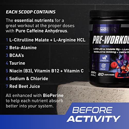 PrimeGENIX Pre-Workout+ Berry Blast Flavor | Max Performance | Boost Energy PrimeGENIX buy supplements canada