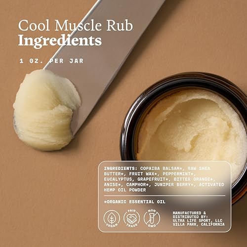 Ultra Life Sport – Premium Cooling Muscle Rub – Vegan Topical Balm with Peppermint & Bergamot – Organic, Non-GMO, Water-Based Formula – Clean Botanical Ingredients Ultra Life Sport buy supplements canada