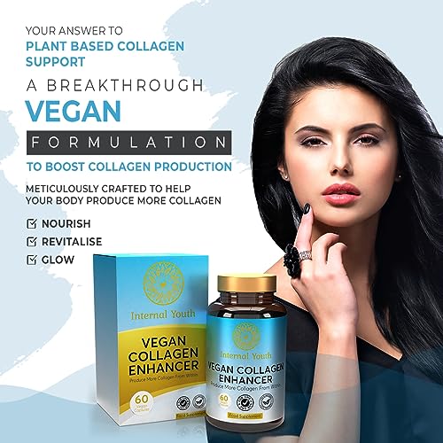 Vegan Collagen Supplement for Women & Men - 60 Advanced Collagen Booster Tablets Internal Youth buy supplements canada