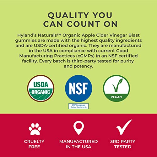 Hyland's Naturals Organic Apple Cider Vinegar Blast Gummies, Digestive Health Suppor Hyland's buy supplements canada