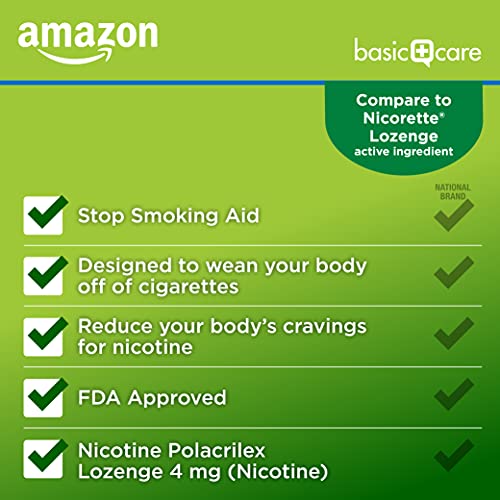Amazon Basic Care Nicotine Polacrilex Lozenges, 4 mg, Mint Flavor Amazon Basic Care buy supplements canada