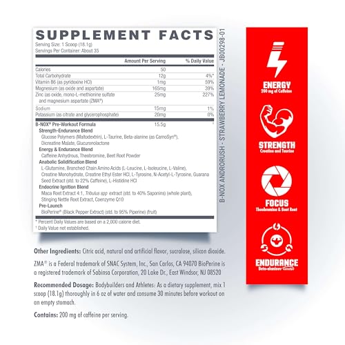 Betancourt Nutrition B-Nox Androrush Pre Workout with Creatine Blend | BCAAs & Beta Betancourt Nutrition buy supplements canada
