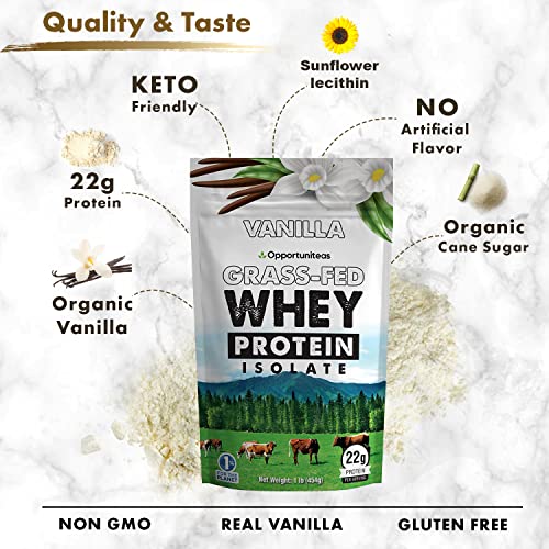 Opportuniteas Vanilla Whey Protein Powder - Grass Fed Whey Isolate + Real Sugar & Vanilla Opportuniteas buy supplements canada