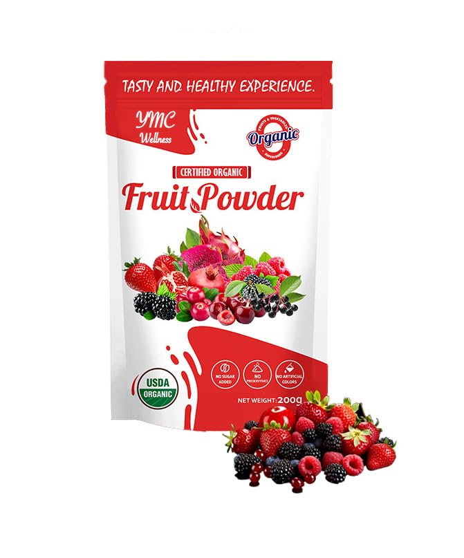 Organic Superfood Fruit Powder Smoothie & Juice mix - Antioxidants Rich Nutrients. Digestive Health, Weight Management, Immune Boosting, Energy boosting, Vitality, Vegan, Non- GMO, Gluten Free, Vegan. YMC Wellness buy supplements canada