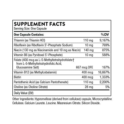 THORNE Basic B-Complex - Tissue-Ready Vitamin B Complex Supplement with Choline THORNE buy supplements canada