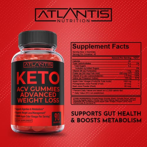Keto ACV Gummies for Weight Loss - Supports Digestion, Advanced Weight Loss, Detox Atlantis Nutrition buy supplements canada