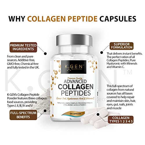 Pure Collagen Supplements Capsules Grass Fed Advanced Multi Collagen Peptides K GEN rejuvenation nutrition buy supplements canada