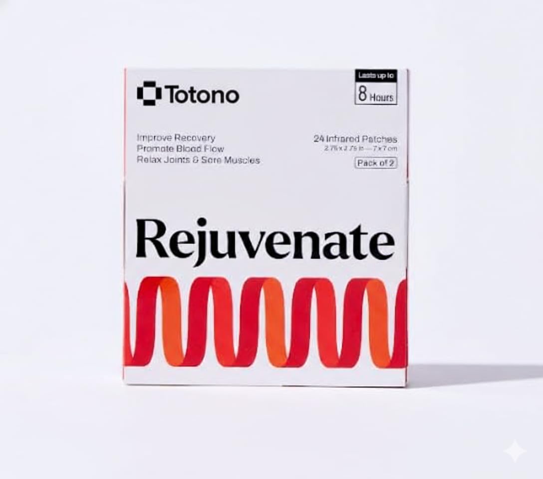 Totono Infrared Therapy Patches – 24 Far‑Infrared Bioceramic Patches (24 Pack) – Drug-Free, Portable, Essential Oil‑Infused for Muscles & Joints Totono buy supplements canada