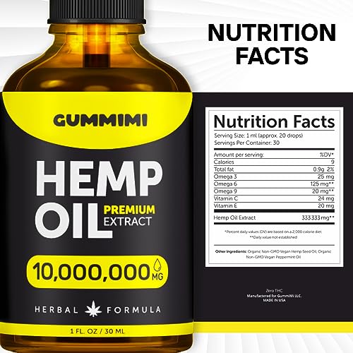 GummiMi Оrganic Hеmp Oil 10 000 000 mg - Natural Drops - Rich in Vitamins B, C, E GummiMi buy supplements canada