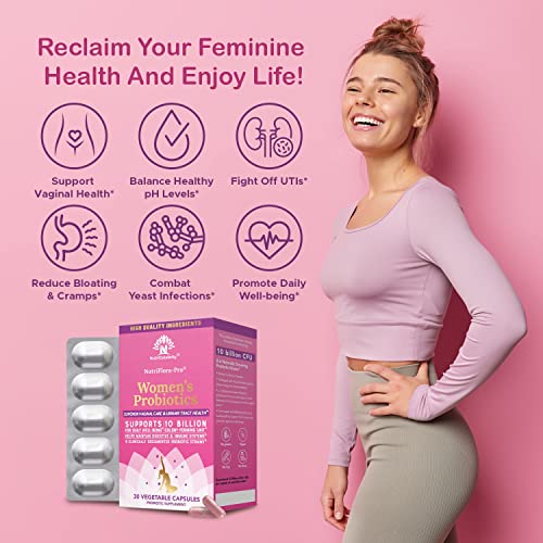 NutriCelebrity NutriFlora-Pro Probiotics for Women - Support Vaginal, Urinary Health (UTI) Nutricelebrity buy supplements canada