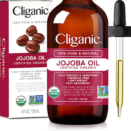 Cliganic Organic Jojoba Oil, 100% Pure (4oz) | Moisturizing Oil for Face, Hair, Skin & Nails Cliganic buy supplements canada