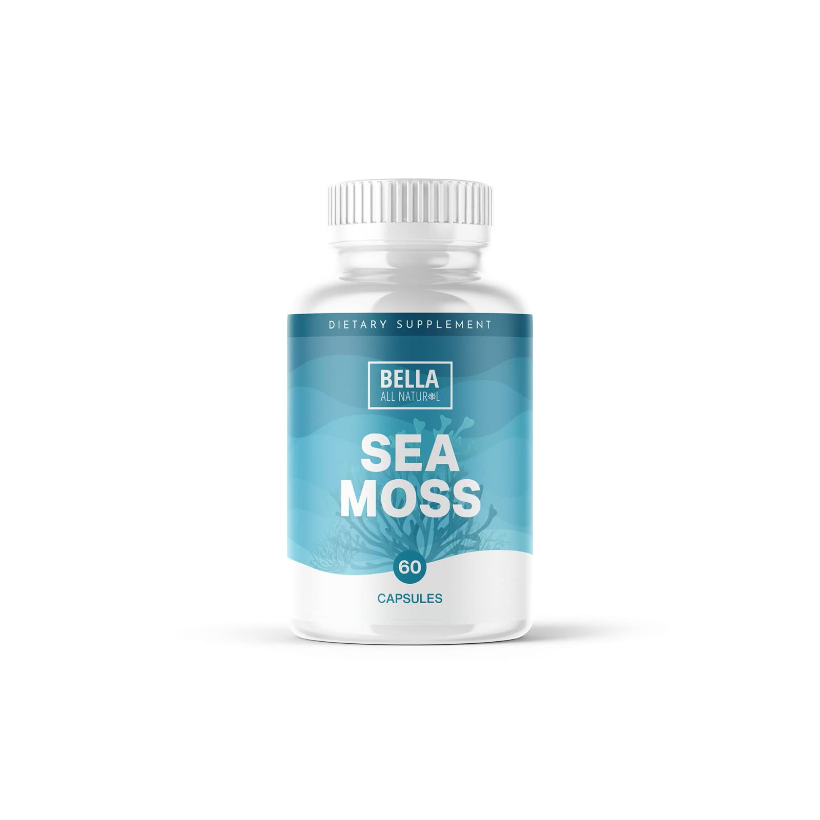 Bella All Natural Sea Moss Vitamins | Pure Sea Moss | Irish Sea Moss, 60 Capsules Bella All Natural buy supplements canada