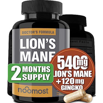 NooMost Organic Lions Mane Supplement Capsules 5400mg, Ginkgo Biloba 120mg NooMost buy supplements canada
