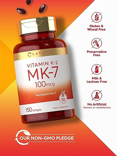 Carlyle Vitamin K2 Supplement 100mcg | K2 MK7 | 150 Softgels | Non-GMO Carlyle buy supplements canada