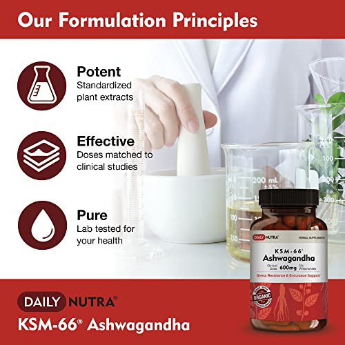 DailyNutra KSM-66 Ashwagandha 600mg Organic Root Extract - High Potency Supplement DailyNutra buy supplements canada