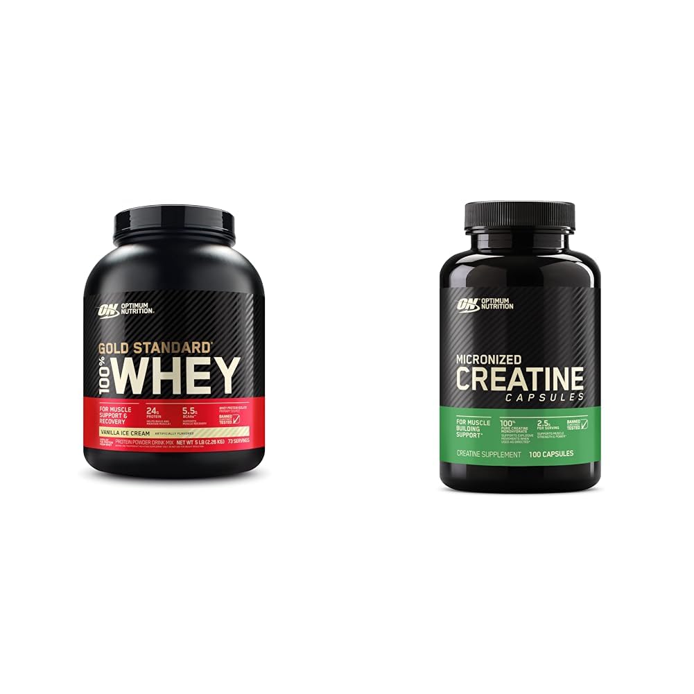 Optimum Nutrition Gold Standard 100% Whey Protein Powder, Vanilla Ice Cream & Microniz Optimum Nutrition buy supplements canada