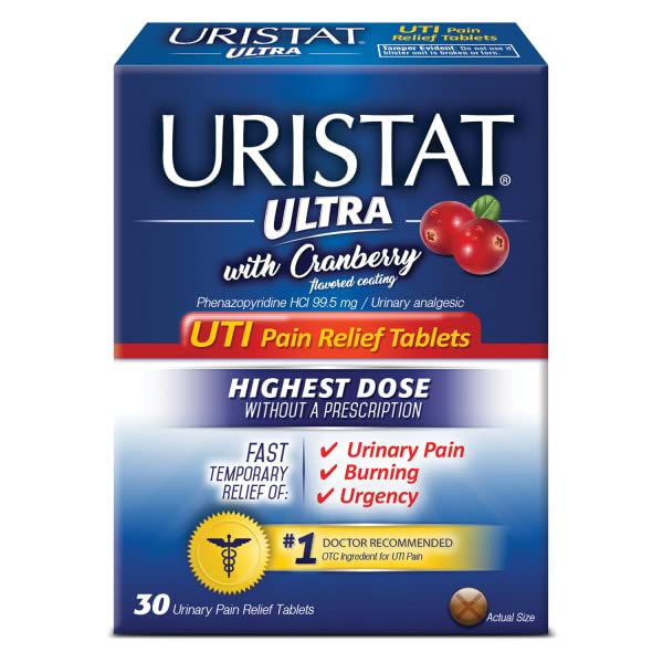 URISTAT Ultra UTI Pain Relief, Cranberry Flavored Coating, 30 Tablets (Pack of 2) URISTAT buy supplements canada