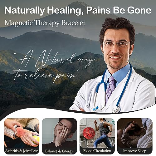 Feraco Mens Magnetic Bracelet Titanium Steel Magnetic Bracelet with Double Row 4 Elements Feraco buy supplements canada