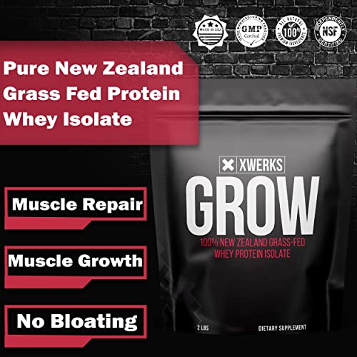 Xwerks Grow 100% New Zealand Grass-Fed Whey Protein - 25g of Pure Isolate Protein Xwerks buy supplements canada
