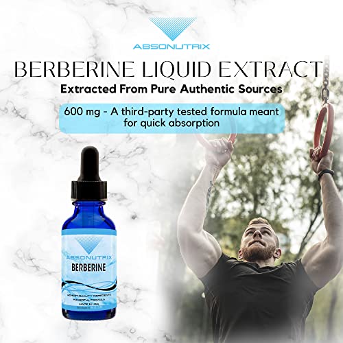 Absonutrix Berberine Supplement 600 mg, 4 Fl Oz Large Bottle, Healthy Weight Loss Support Absonutrix buy supplements canada