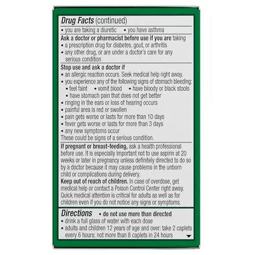 Excedrin Extra Strength Caplets for Headache Pain Relief, Acetaminophen 250mg, Aspirin 250mg, Caffeine 65mg, Pain Reliever, 24 count Excedrin buy supplements canada