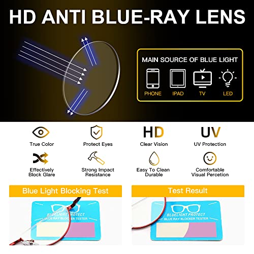 Yiwaeye 3 Pack Half Moon Reading Glasses Anti Blue Light UV, Half Frame Semi Lens Slim Yiwaeye buy supplements canada