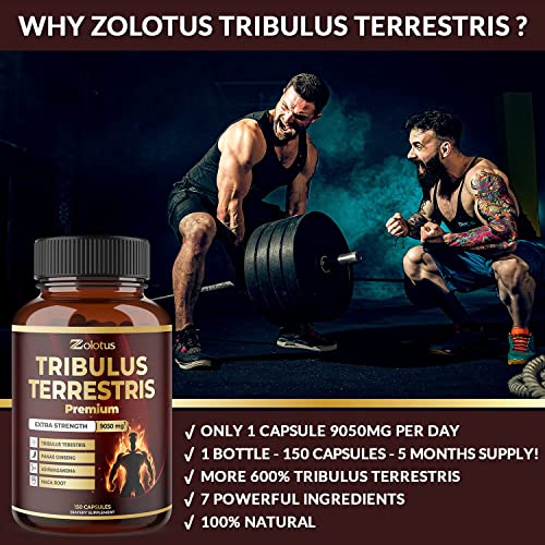 Tribulus Terrestris Supplement for Men & Women, 9050mg Per Capsule, 5-Month Supply Zolotus buy supplements canada