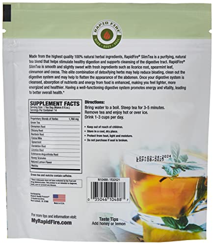 Rapid Fire Slim Tea 14 Day Herbal Teatox, Blend of Natural Herbs and Botanicals, Supports Healthy SNS buy supplements canada