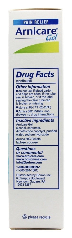 Boiron Arnicare Gel 2.6 oz with Arnica Montana Pellets 80 ct Bluetube Boiron buy supplements canada