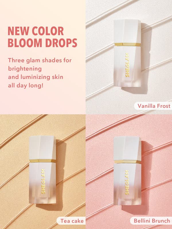 SHEGLAM Glow Bloom Liquid Waterproof Highlighter Long Lasting Cream Highlighter with Shimmer Dewy Finish - Vanilla Frost SHEGLAM buy supplements canada