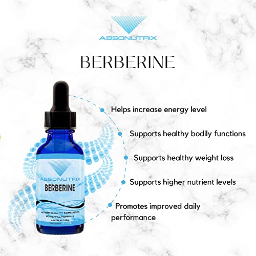 Absonutrix Berberine Supplement 600 mg, 4 Fl Oz Large Bottle, Healthy Weight Loss Support Absonutrix buy supplements canada