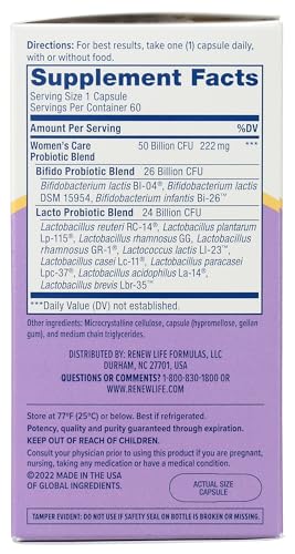 RENEW LIFE Ultimate Flora Vaginal Probiotic 50 Billion, 60 CT Renew Life buy supplements canada
